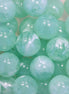 Acryl kraal marble rond - mintgroen