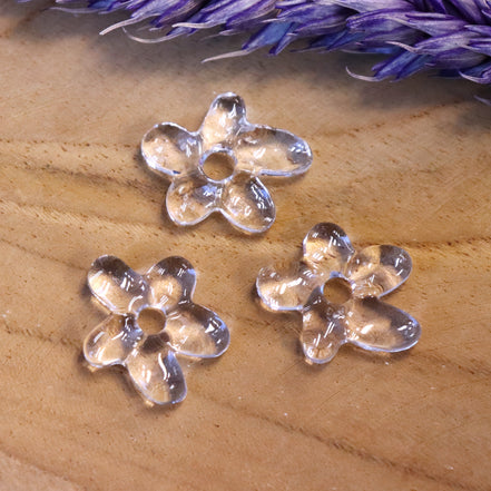 Lampwork bloem - transparant