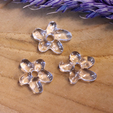 Lampwork bloem - transparant