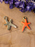 Enamel charm - starfish orange