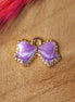 Enamel charm - purple bow