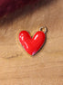 Emaille Charm - Herz rot