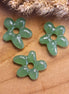 Lampwork bloem - olijfgroen