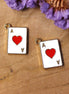 Enamel charm - cards ace red