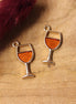 Enamel bedel - wijnglas rood