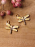 Enamel charm - dragonfly yellow