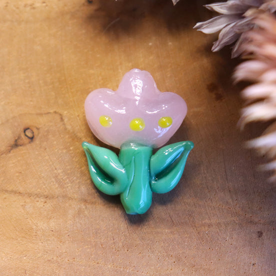 Lampwork-Tulpe – rosa