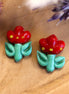 Lampwork tulpje - rood