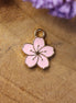 Enamel charm - Hawaii flower pink
