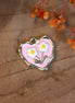 Enamel charm - heart with flowers