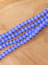 Cat eye glaskralen per streng - violet blauw