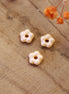 Bead orange - Czech flower bead peach