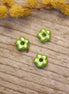 Bead green - Czech flower