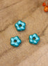 Bead green - Czech flower turquoise green