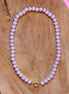 Kralenketting - cat eye lila