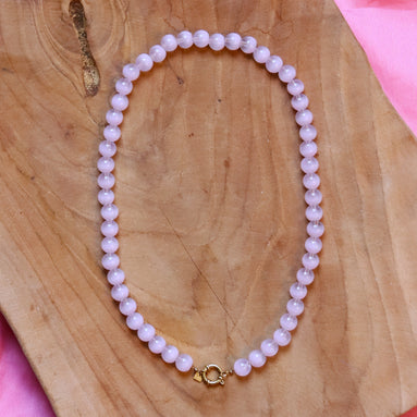 Kralenketting - cat eye lila