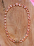 Kralenketting - glaskraal AB peachy pink
