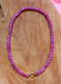 Kralenketting - kubus roze