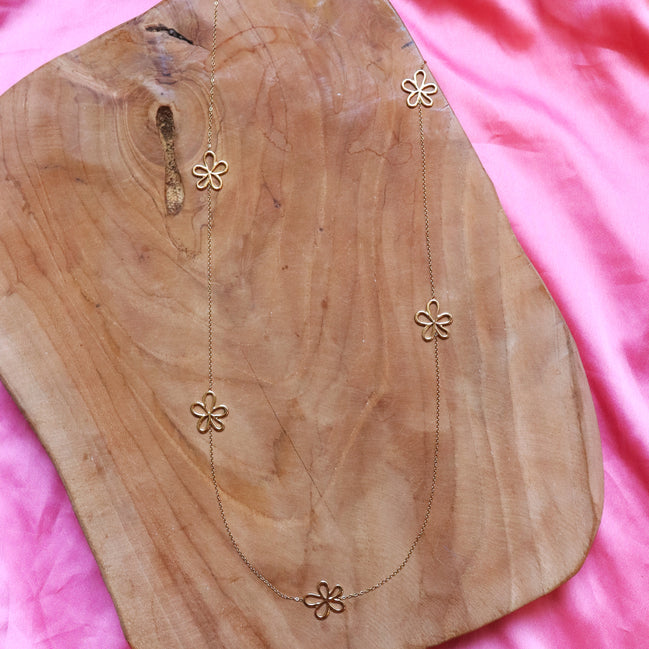 Stainless steel ketting bloemen