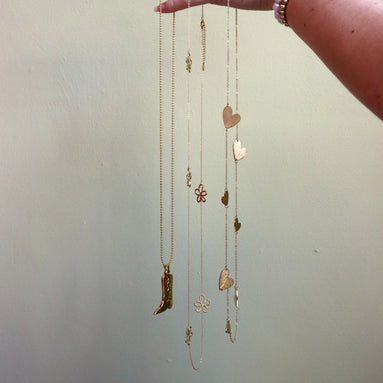 Stainless steel ketting bloemen