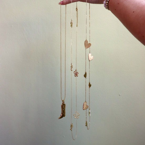 Stainless steel ketting bloemen