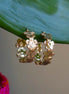 Stainless steel oorbellen bloemen goud