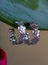 Stainless steel oorbel bloemen zilver