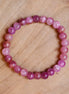 Armband kralen paars edelsteen look