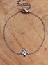 Stainless steel armband bloem zilver
