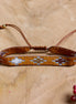 Woven bracelet - ochre/brown
