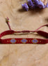 Woven bracelet - burgundy/purple