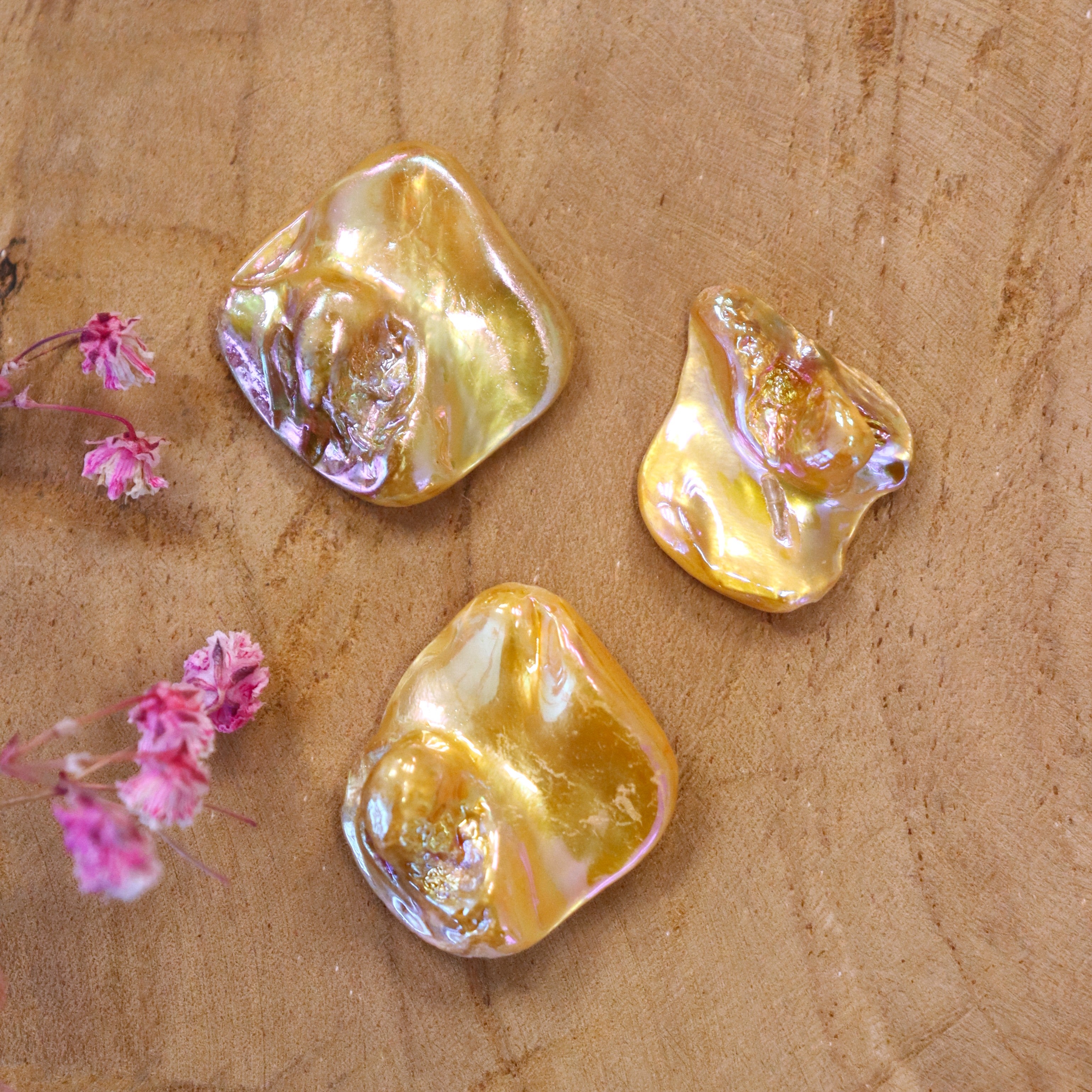 Purple Nugget Shell Bead