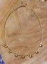 Stainless steel ketting - bloemen goud