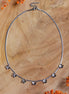 Stainless steel ketting - bloemen zilver
