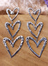 Statement Ohrringe mit Herzen silber