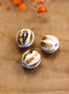 Bead beige - ceramic with stripe