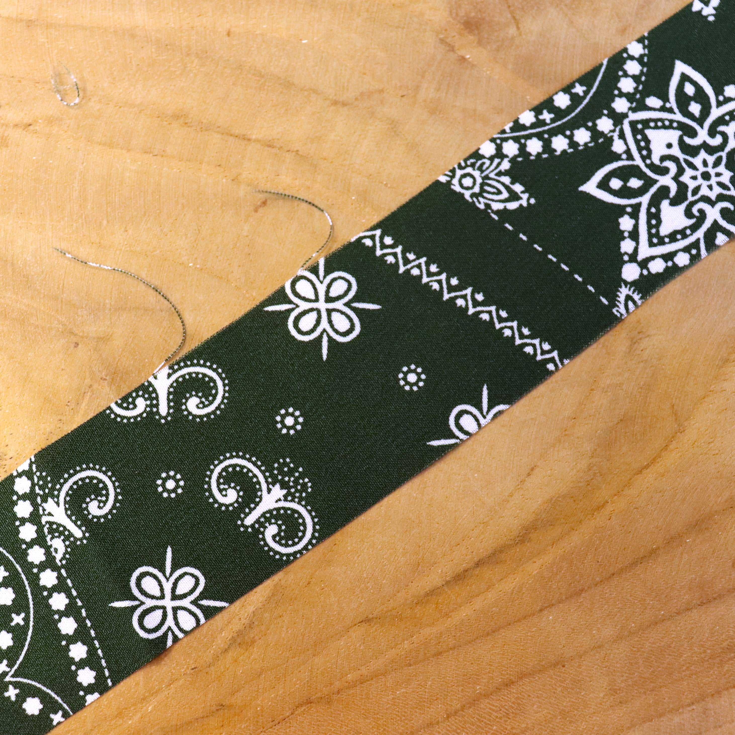 Bandana strook 3 meter - donkergroen