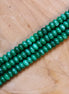 Kralenstreng rondellen dyed jade - Eucalyptus green