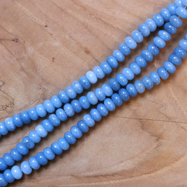 Kralenstreng rondellen dyed jade - Blue