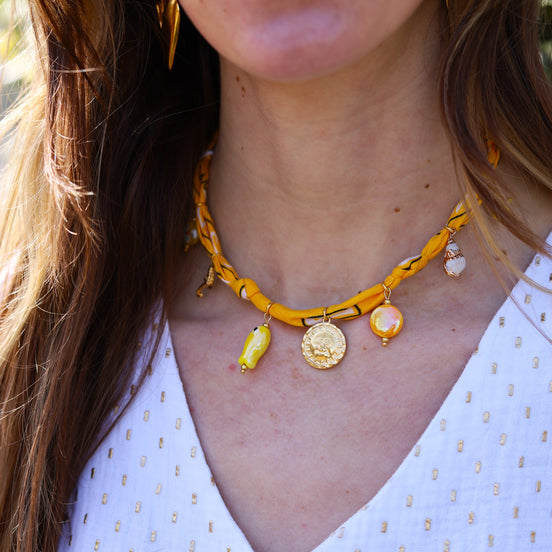 Bandana ketting - geel