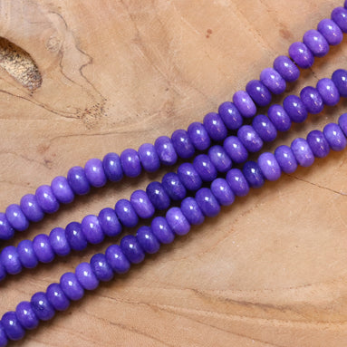Kralenstreng rondellen dyed jade - Purple