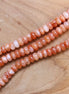 Kralenstreng rondellen dyed jade - Peach