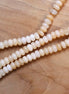 Kralenstreng rondellen dyed jade - Sand