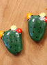 Kraal groen- keramieken cactus donker