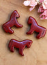 Kraal rood - paard imitatie turkoois bordeaux