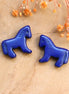 Kraal blauw - paard imitatie turkoois donkerblauw