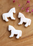 Kraal beige - paard imitatie turkoois