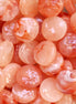 Platte ronde acryl kraal - zalm