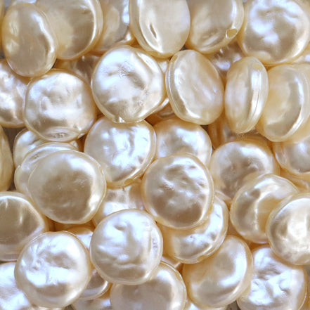 Imitatie parel kraal plat rond