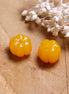 Orange bead - Pumpkin-shaped resin